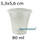 100 vasos desechables transparentes 80 ml