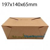 200 cajas take away kraft PE 1990ml 20x14cm