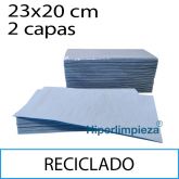 3920 Toallas de Papel Reciclado Azul 23x20cm
