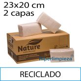3920 Toallas de Papel Reciclado Natural 23x20cm