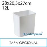 Cubeta alimentaria alta 12 litros 28x20,5x27cm blanco