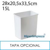 Cubeta alimentaria alta 15 litros 28x20,5x33,5cm blanco