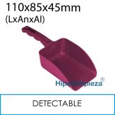 Cuchara de mano 0,1L detectable alimentaria rosa