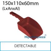 Cuchara de mano 0,35L detectable alimentaria rojo