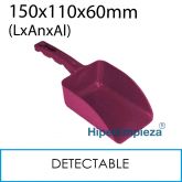 Cuchara de mano 0,35L detectable alimentaria rosa