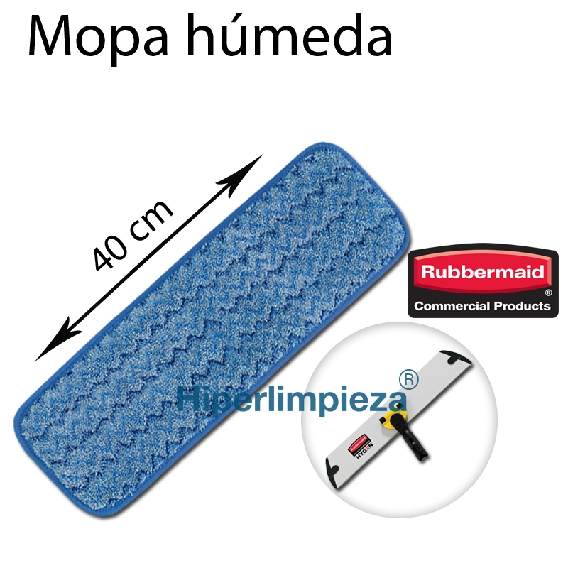 Recambio Mopa Microfibra Húmeda Rubbermaid 40 cm